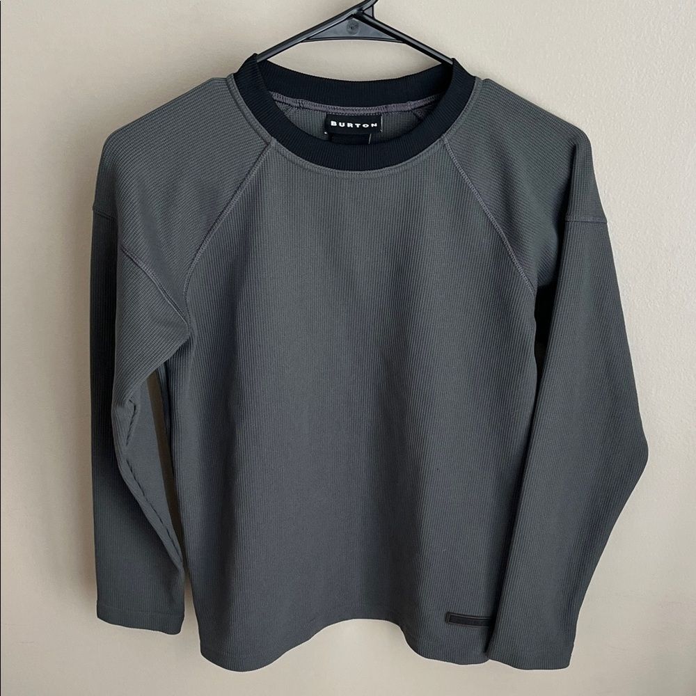 Burton Carbonate Layering Fleece long sleeve crewneck thermal waffle knit Kids L